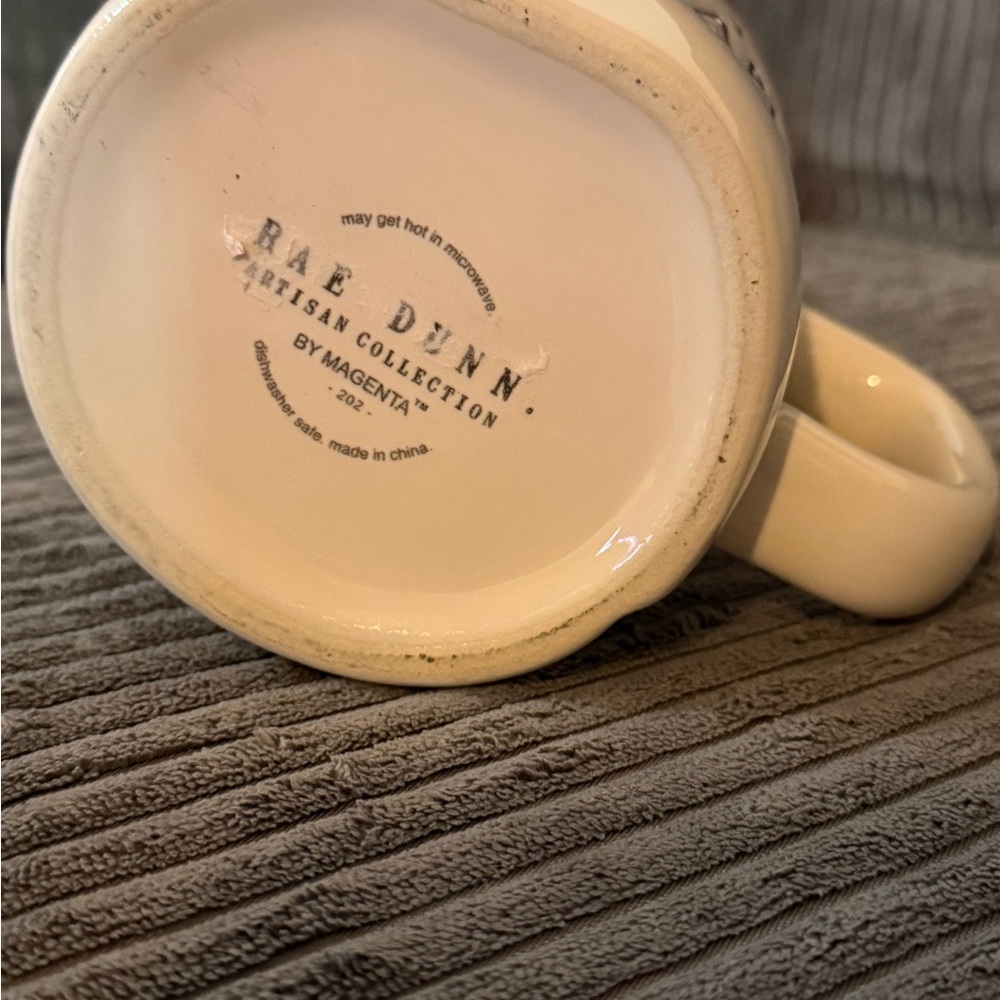 Rae Dunn White Ceramic Mug with Black 'SWEET EGGSCAPE' Text - Picture 4 of 5